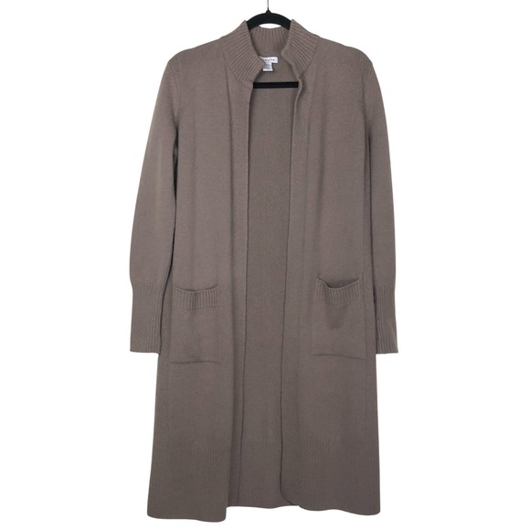 Athleta Womens Spirit Wrap Cashmere Wool Cardigan Size XXS‎ Brown Quiet Luxury - Picture 2 of 10